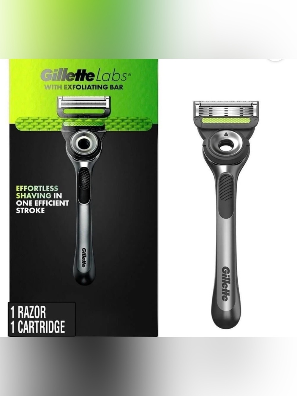 Gillette Labs Men's Gillette Labs with Exfoliating Bar, Razor with 1‎ Cartridge